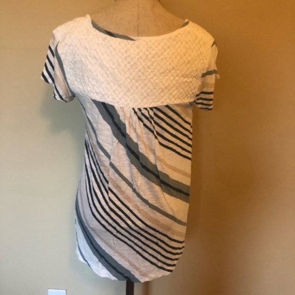 Anthropologie porridge diagonal stripe tee shirt - Picture 4 of 7